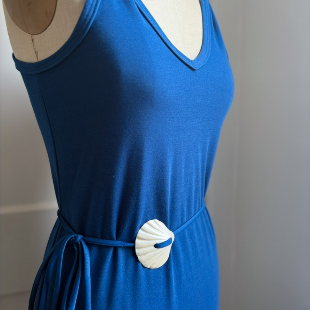 Vintage 1970s Avon Fashions Cobalt Blue Knit Dress